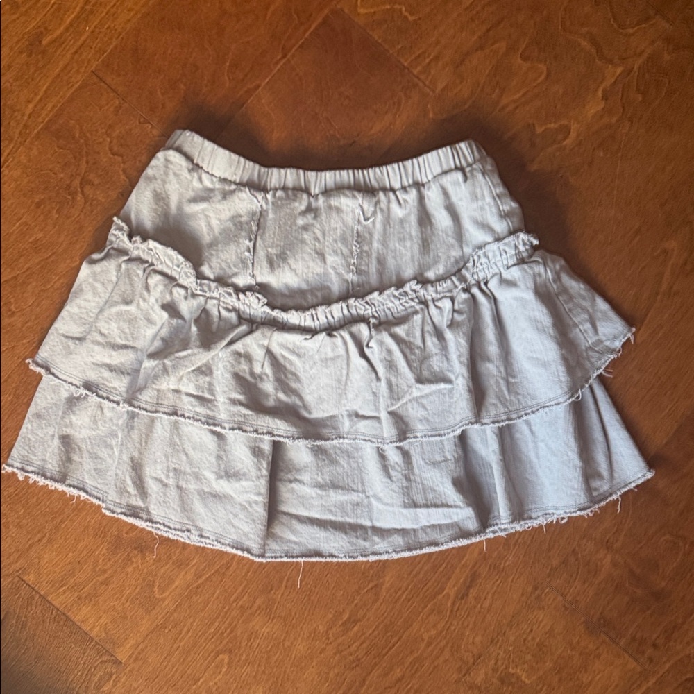 Women's Gray Tiered Skirt